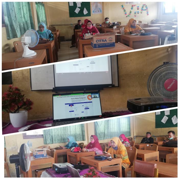 Bimtek Implementasi Pembelajaran Berdasarkan Kurikulum (KMA 183 DAN 184) Mata Pelajaran Aqidah Akhlak di MTsN 1 Tanjung BaratTanjab Barat