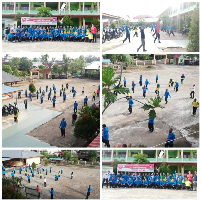 Senam Kebugaran jasmani di MTsn 1 Tanjung jabung Barat