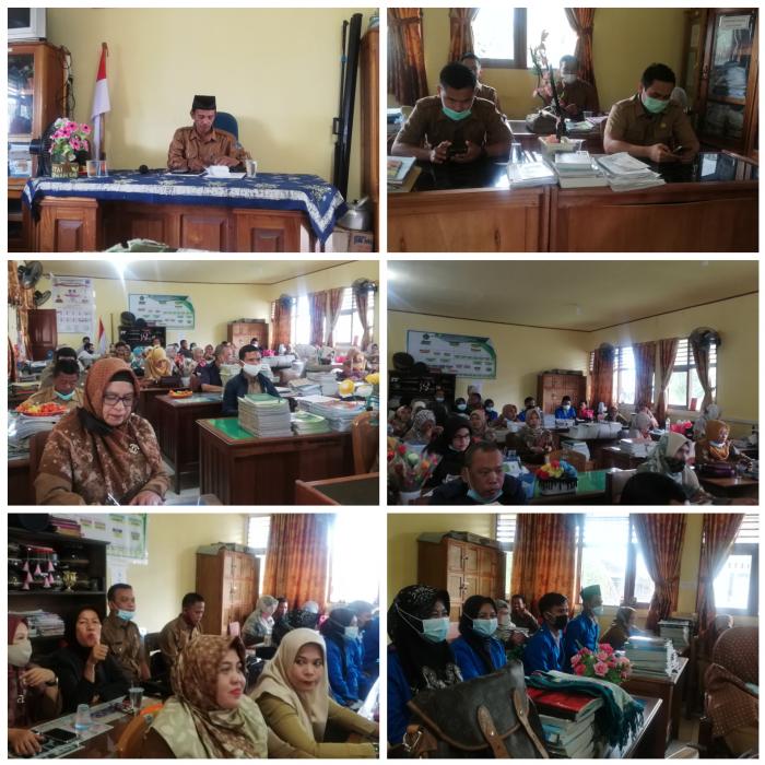 Rapat Awal Semester Genap Tahun ajaran 2020/2021 dan Persiapan Upacara Hari Amal Bakti ke-75