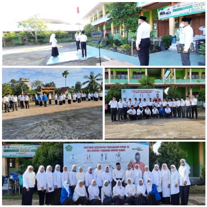 Upacara Peringatan Hari Amal Bakti ke-75 di MTsN 1 Tanjung Jabung Barat