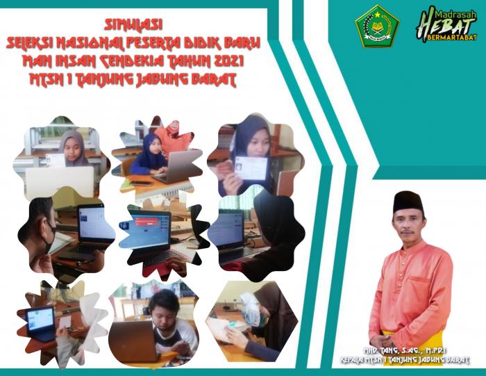 Simulasi SNPDB MAN IC 2021 di MTsN 1 Tanjung Jabung Barat