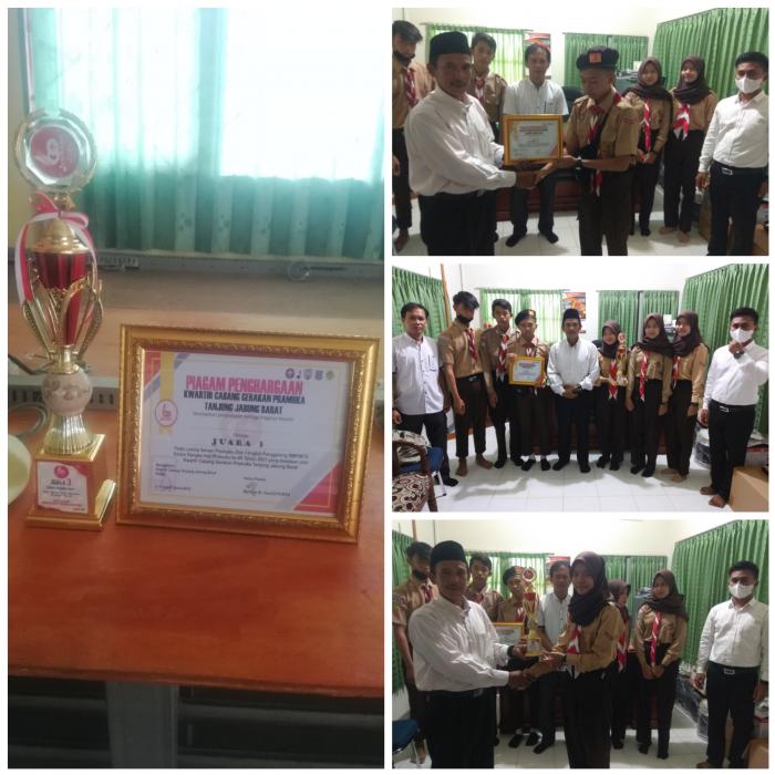 Peringkat ketiga lomba senam Pramuka jilid 1 peringatan hari Pramuka ke 60 tahun 2021