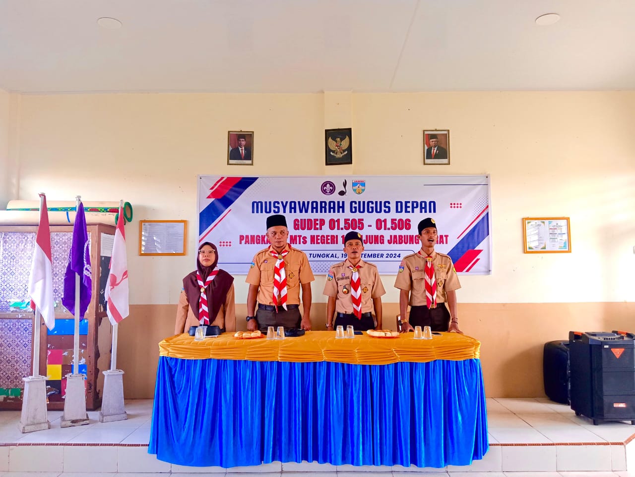 Laksanakan Musyawarah Gugus Depan, Pangkalan MTsN 1 Tanjab Barat Miliki Pengurus Pramuka Baru