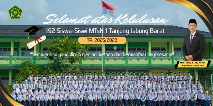 Lulus 100%! Lapangan MTsN 1 Tanjab Barat Saksi Bisu Keberhasilan 192 Siswa-Siswi Kelas 9 Lulus 100%! Lapangan MTsN 1 Tanjab Barat Saksi Bisu Keberhasilan 192 Siswa-Siswi Kelas 9